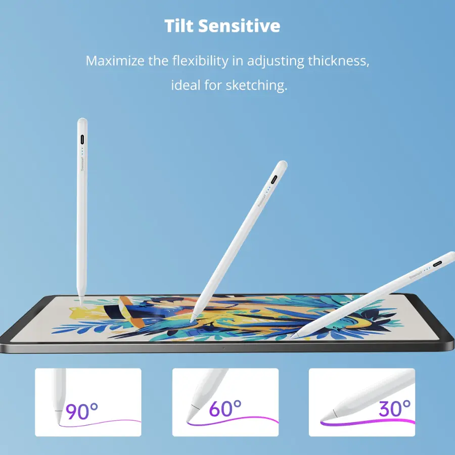 Tilt Sensitive: Maximize the flexibility in adjusting thickness, ideal for sketching.