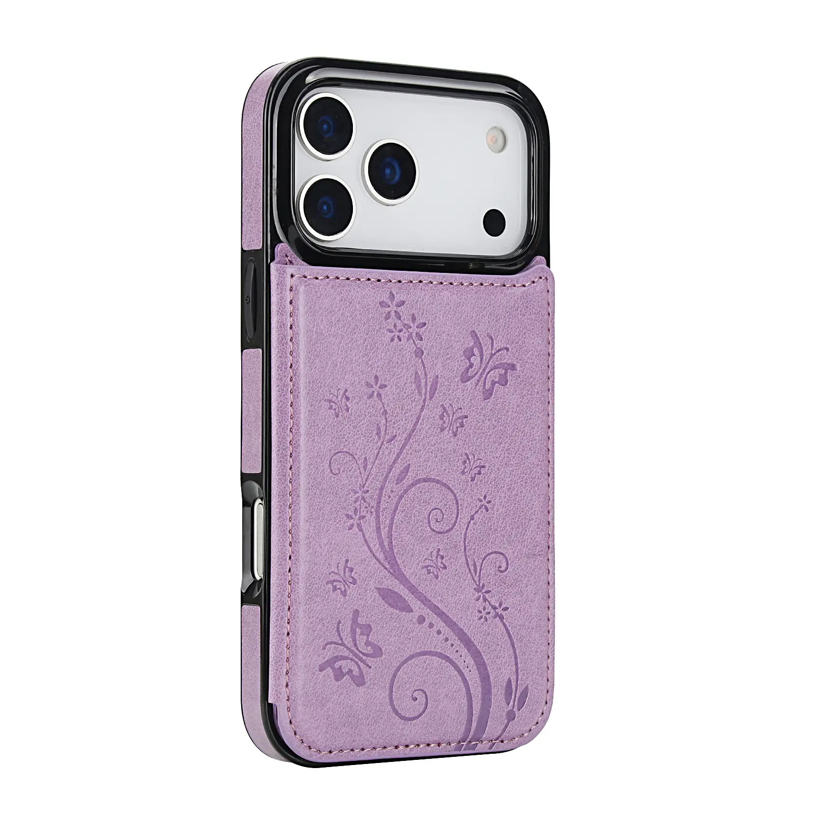 Dteck Wallet Case for Apple iPhone 18 Pro, Magnetic Buttons Floral ...