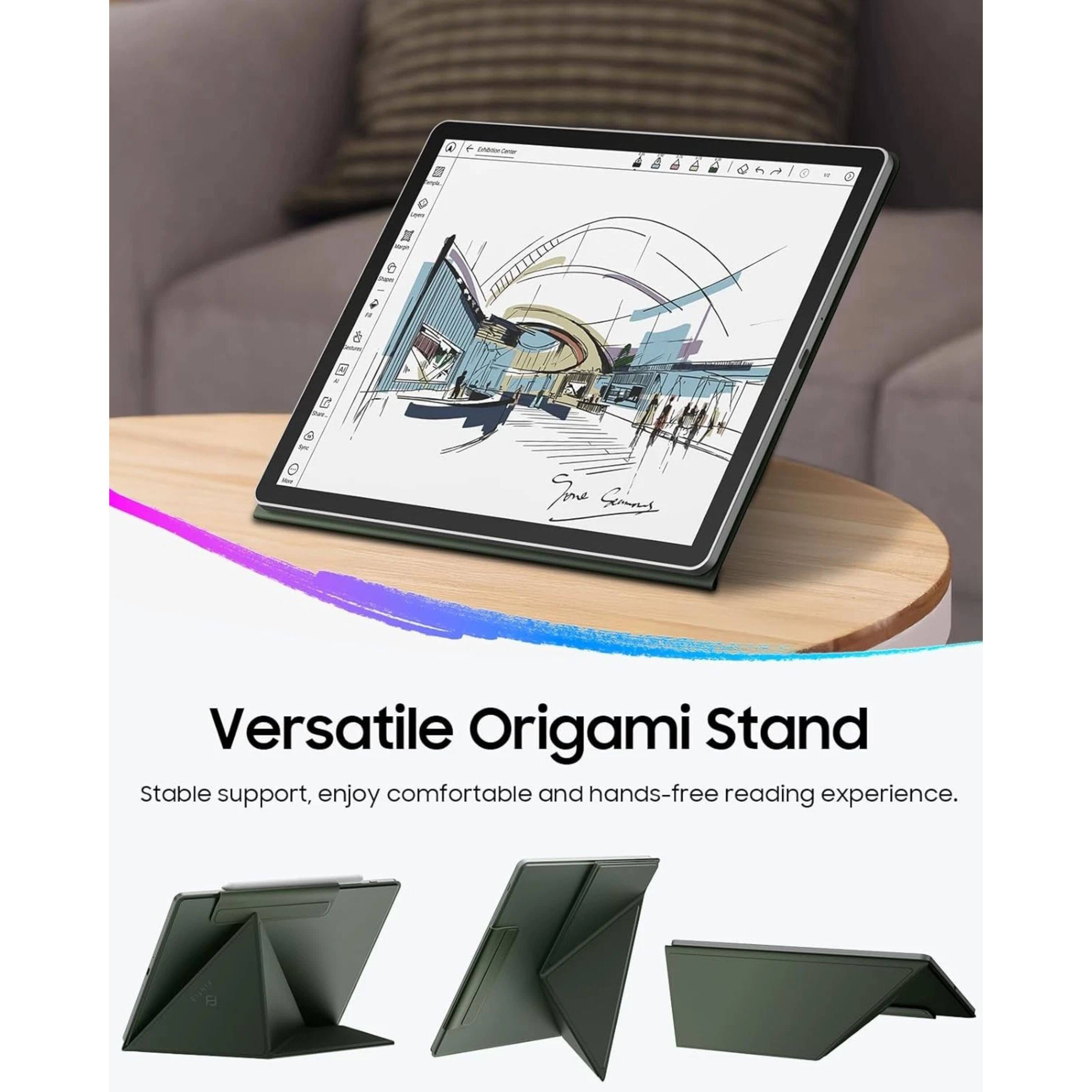 Versatile Origami Stand  
Stable support, enjoy comfortable and hands-free reading experience.