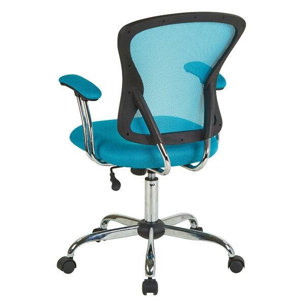 Left. Hivvago - Blue High Back Mesh Office Chair with Padded Armrest - blue.
