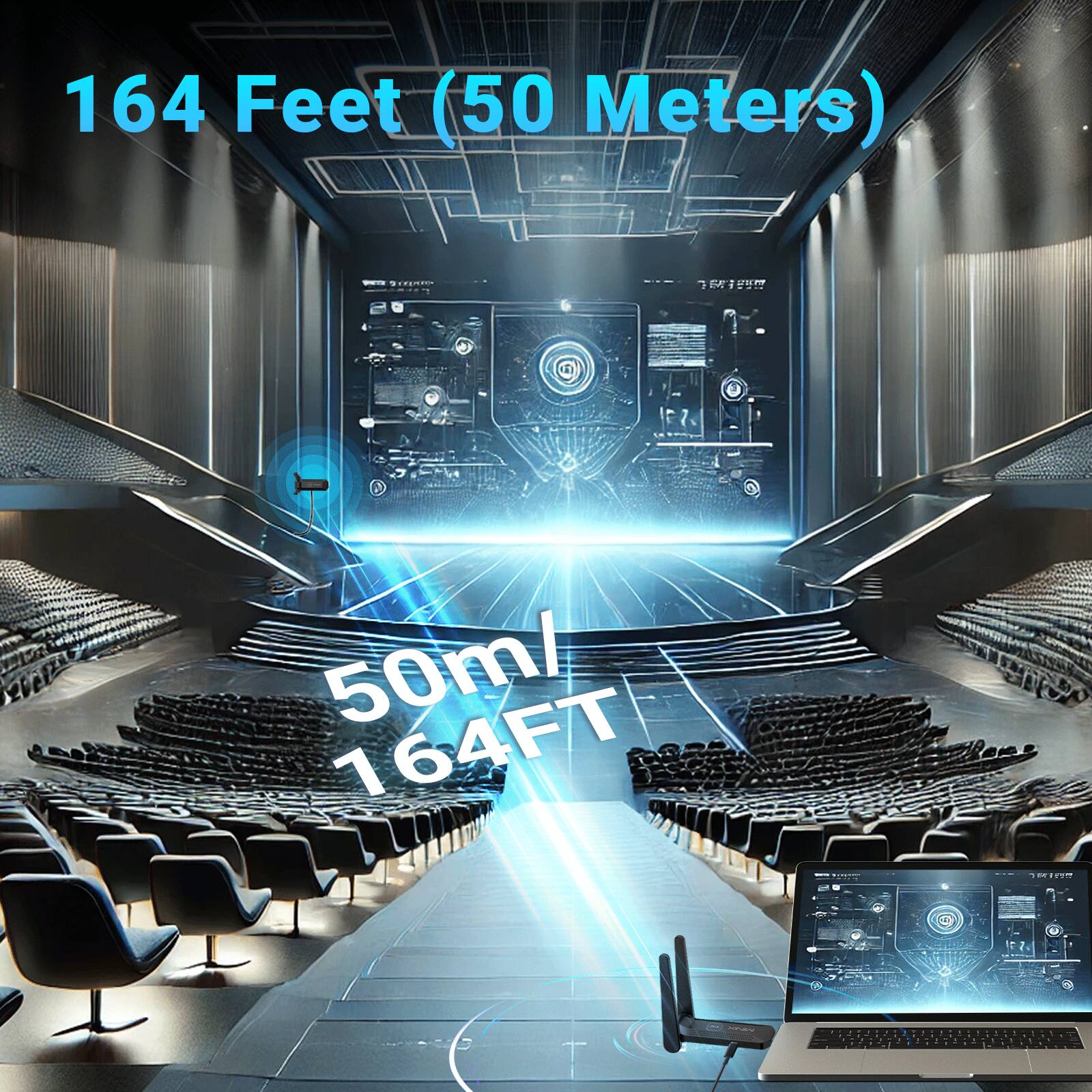 164 Feet (50 Meters) 50m/ 164FT