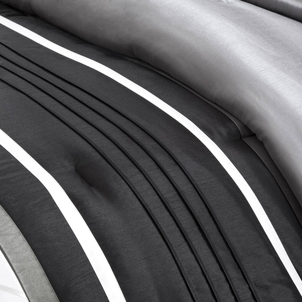 Alt View 5. Gracie Mills - Gracie Mills Madge 7-Piece Traditional Comforter Set - Grey.