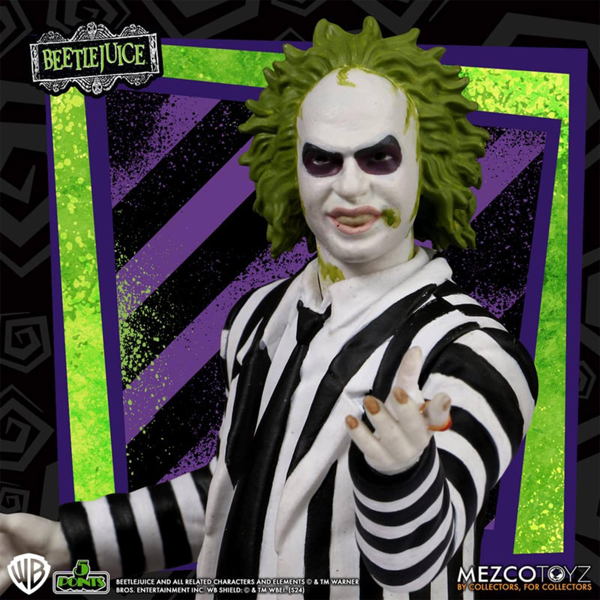 BEETLEJUICE WB PONTS BEETLEJUICE AND ALL RELATED WB CHARACTERS AND ELEMENTS & TM WARNER BROS. ENTERTAINMENT INC. SHIELD: & TM WBEL (524) MEZCOTOYZ BY COLLECTORS, FOR COLLECTORS