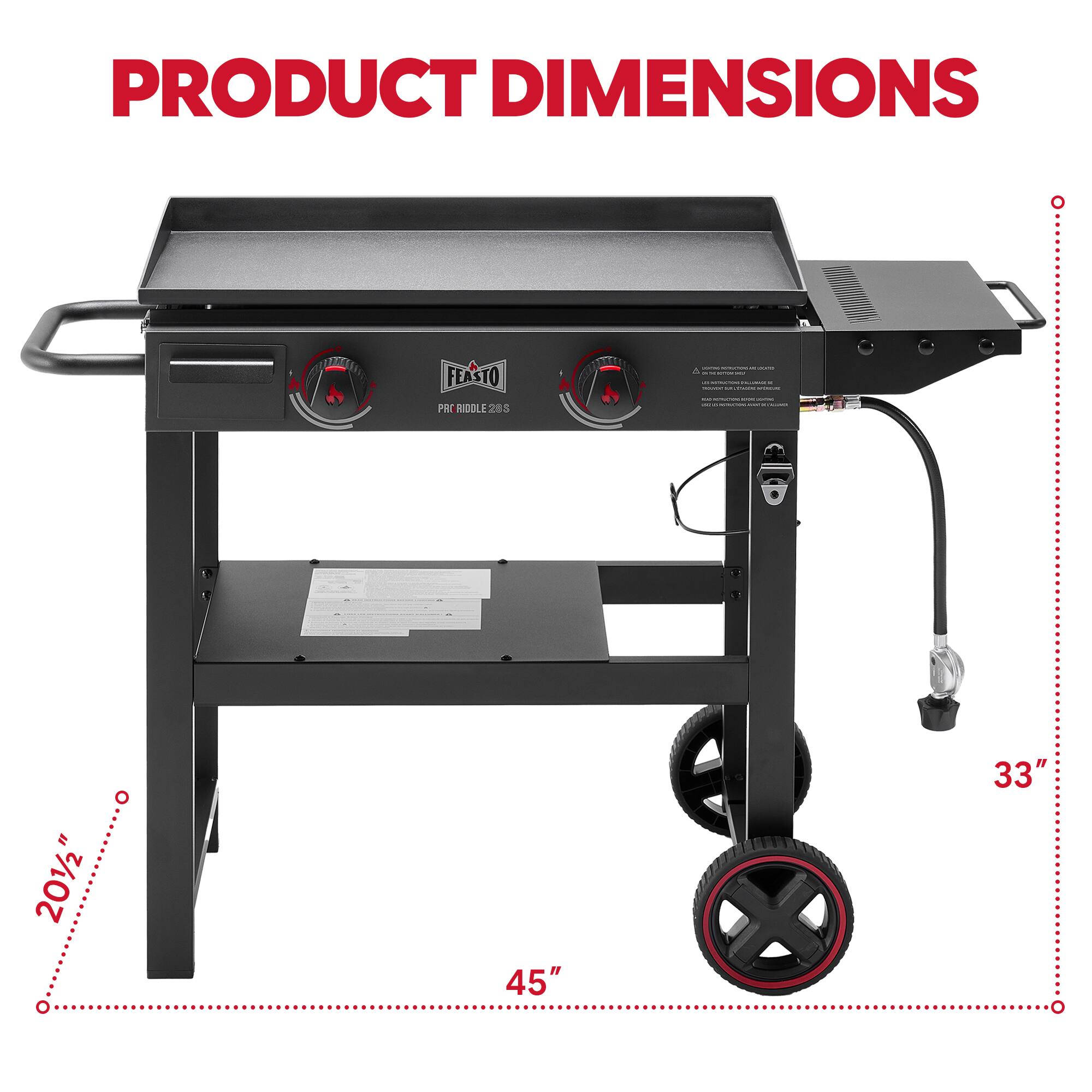 PRODUCT DIMENSIONS  
FEASTO  
PAC MIDDLE 28S  
20 1/2" x 45" x 33"