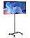 Front. VEVOR - Rolling TV Stand, Mobile TV Cart for 17-55 Inch Screens, Portrait to Landscape, Portable TV Stand with Wheels - Black.