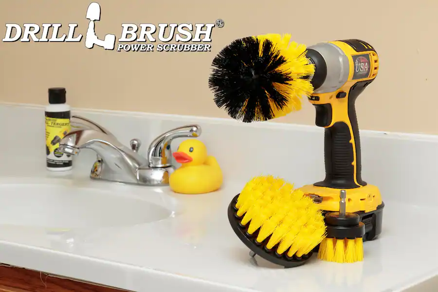 Pc Block Drain Drillbrush 3 PC Grout Drill Brush Set Bathroom Surfaces Tub, Shower ...