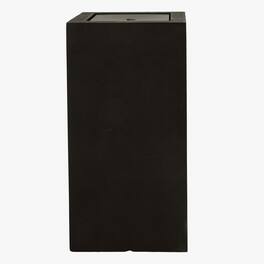 Sunnydaze - Rectangle Polystone Outdoor Bubble Fountain with LED - Black