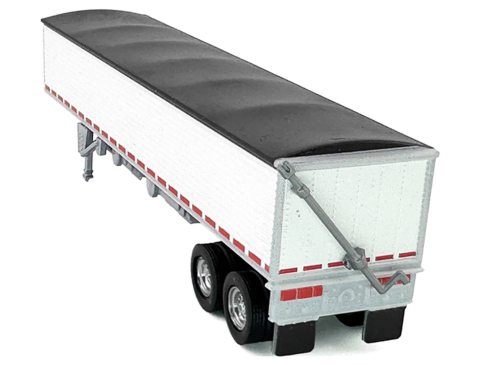 Alt View 3. HO Logistics Replicas - Covered Grain Trailer White with Black Tarp 1/87 (HO) Scale Plastic Model Car by HO Logistics.
