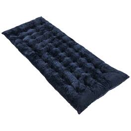 Costway - Camping Cot Pad Resting Crystal Velvet Outdoor Lightweight Backpacking - Navy