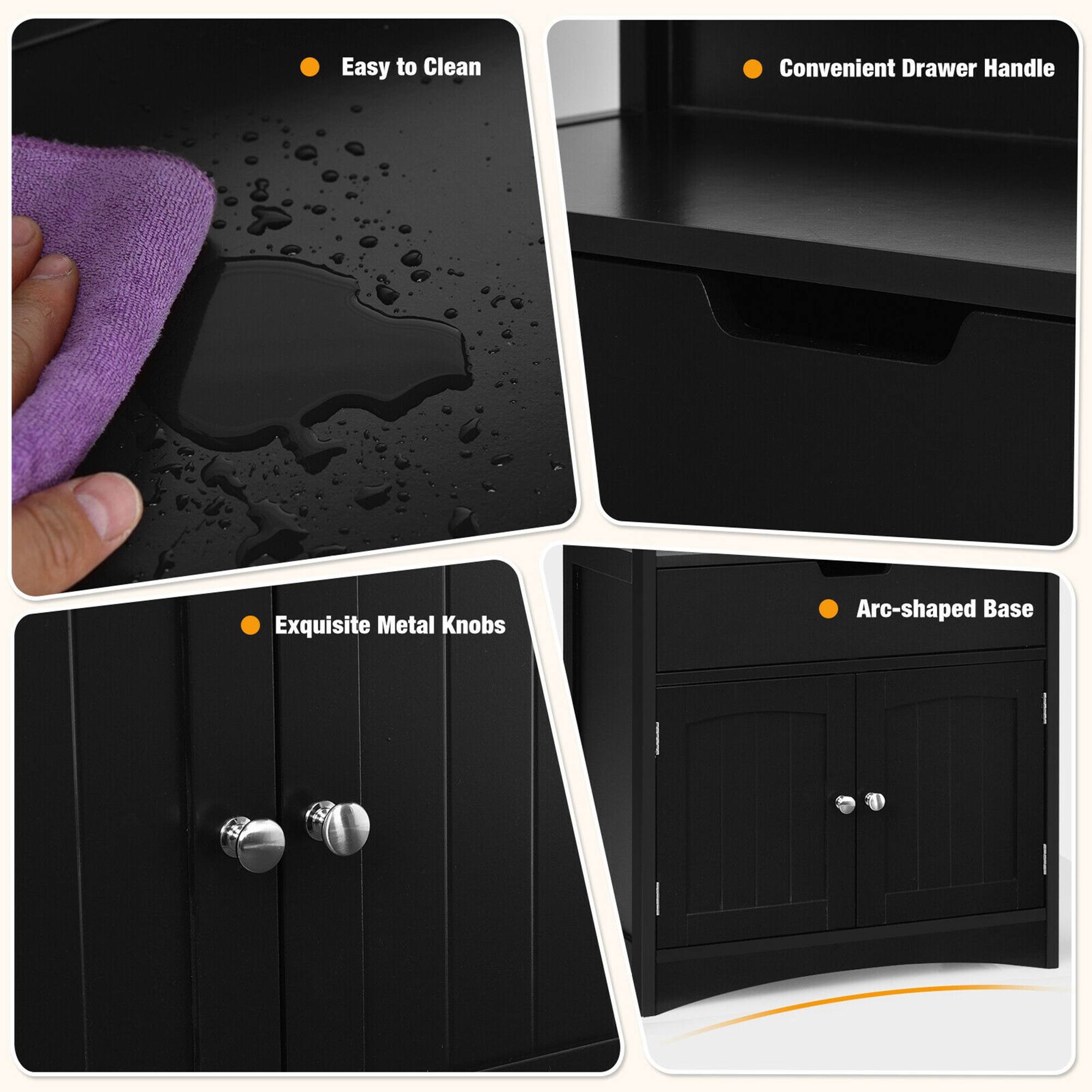 - Easy to Clean
- Convenient Drawer Handle
- Exquisite Metal Knobs
- Arc-shaped Base