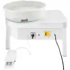 Front. VEVOR - Pottery Wheel 36cm Pottery Forming Machine with Foot Pedal Pottery Wheel for Adults 450W Electric Pottery Wheel - White.