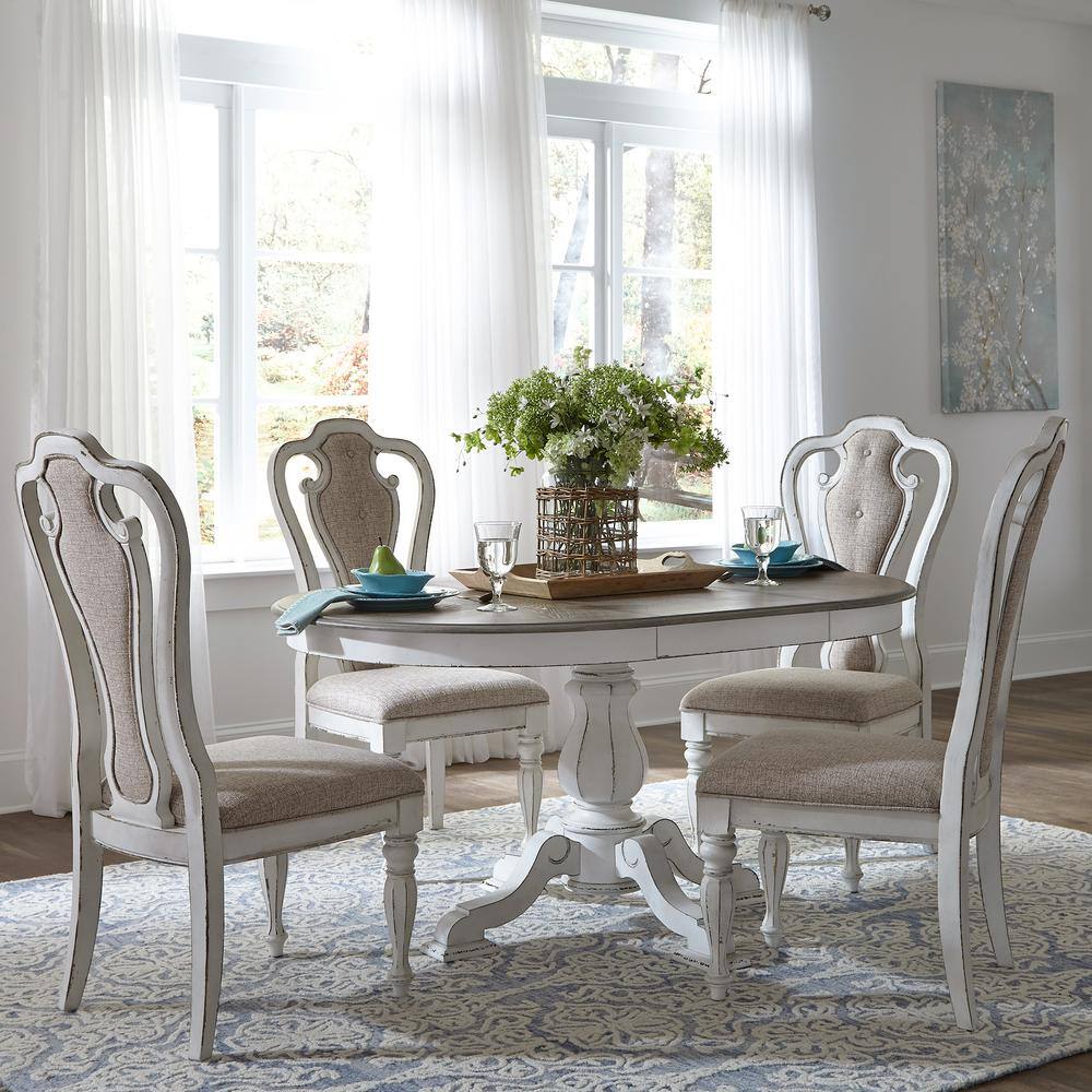 Alt View 3. Liberty Furniture Industries - Splat Back Upholstered Side Chair (RTA)-Set of 2 - White.