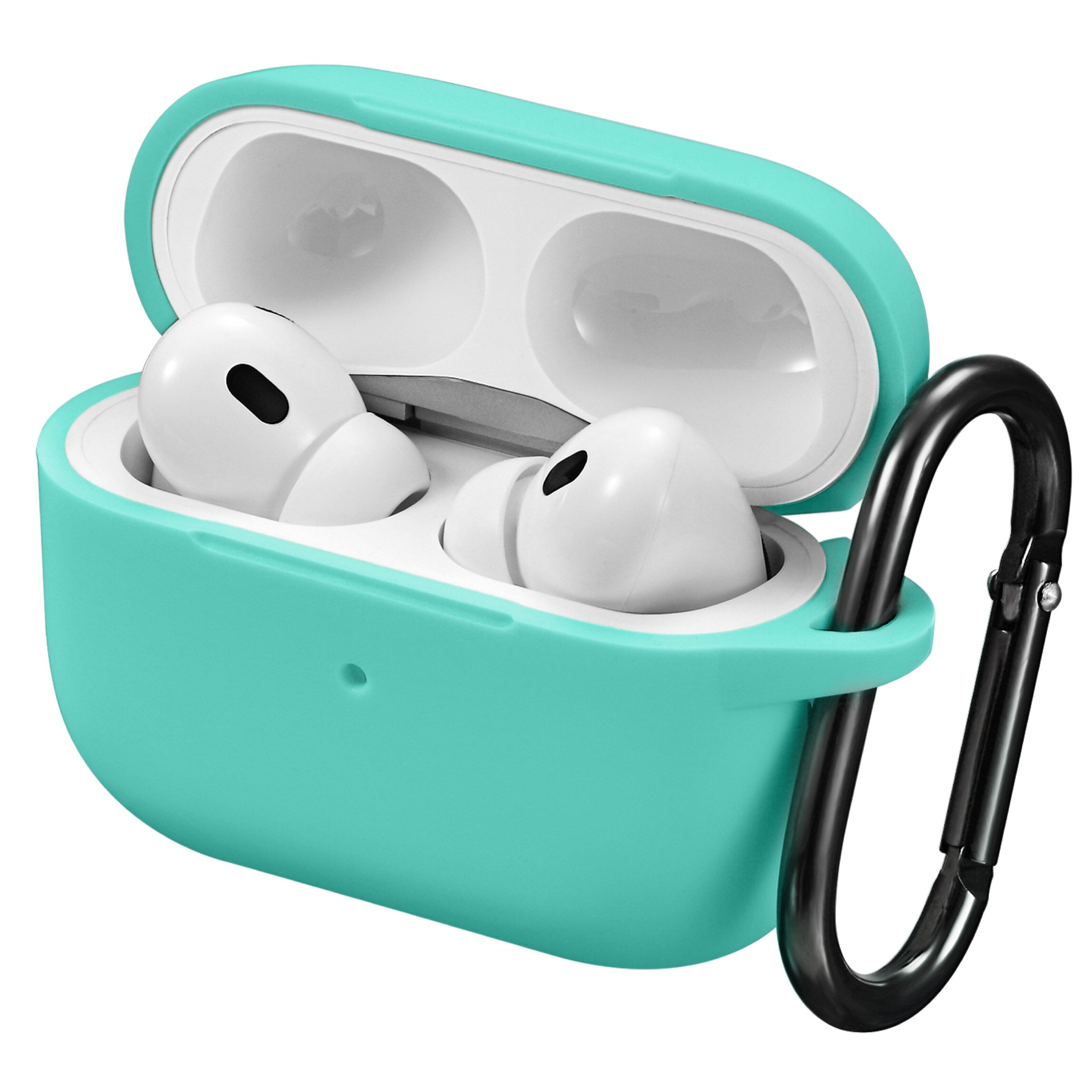 Angle. Vena - For Apple Airpods Pro 2 Case Cover with Magsafe, Silicone Airpods Pro 2 Case 2nd Generation Wireless Charging Mint - Green.