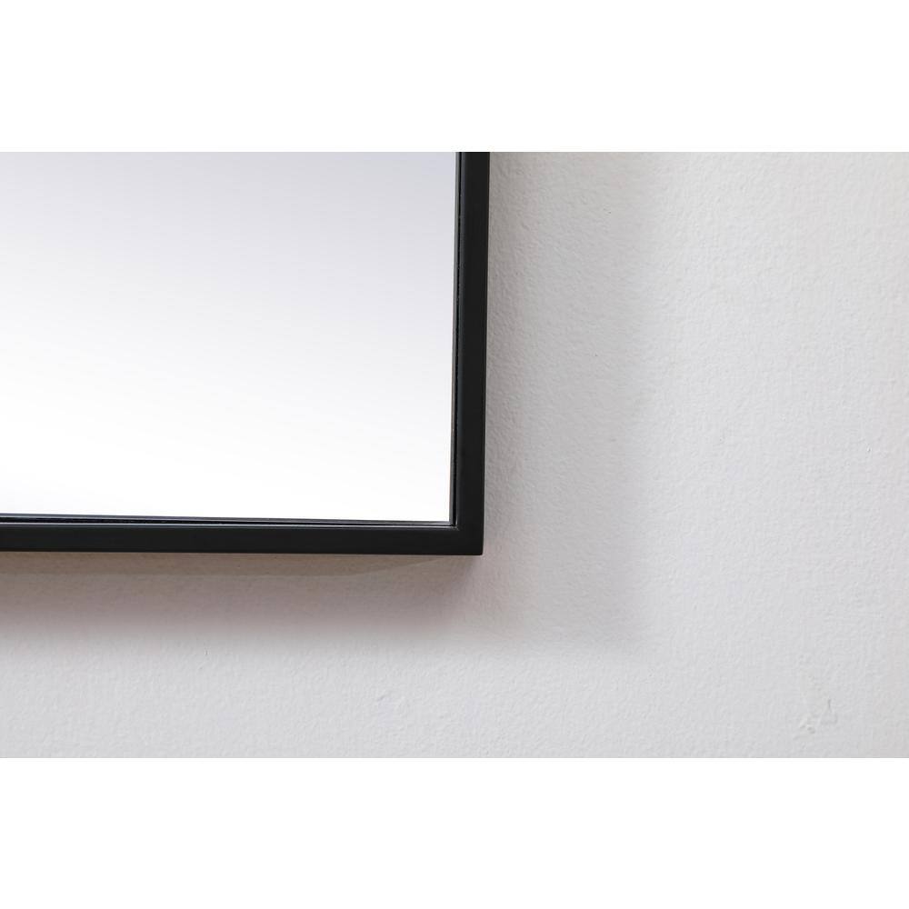 Alt View 1. Elegant Decor - Metal Frame Square Mirror 42 inch in Black - Black.