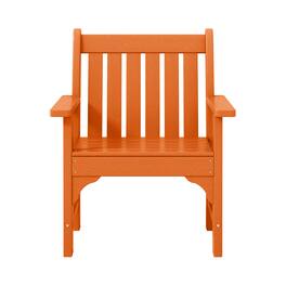 WestinTrends - Malibu Outdoor Patio HDPE Adirondack Dining Arm Chair - Orange