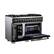 Alt View 9. Forno Appliances - Capriasca 6.58 Cu. Ft. Freestanding Dual Fuel True Convection Range with French Doors - Black.