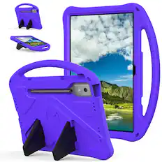 Front. Dteck - Dteck for Lenovo Idea Tab Pro 12.7 TB-373FU 12.7 Inch (2025) EVA Shockproof Kids Friendly Handle Stand Case - Purple.