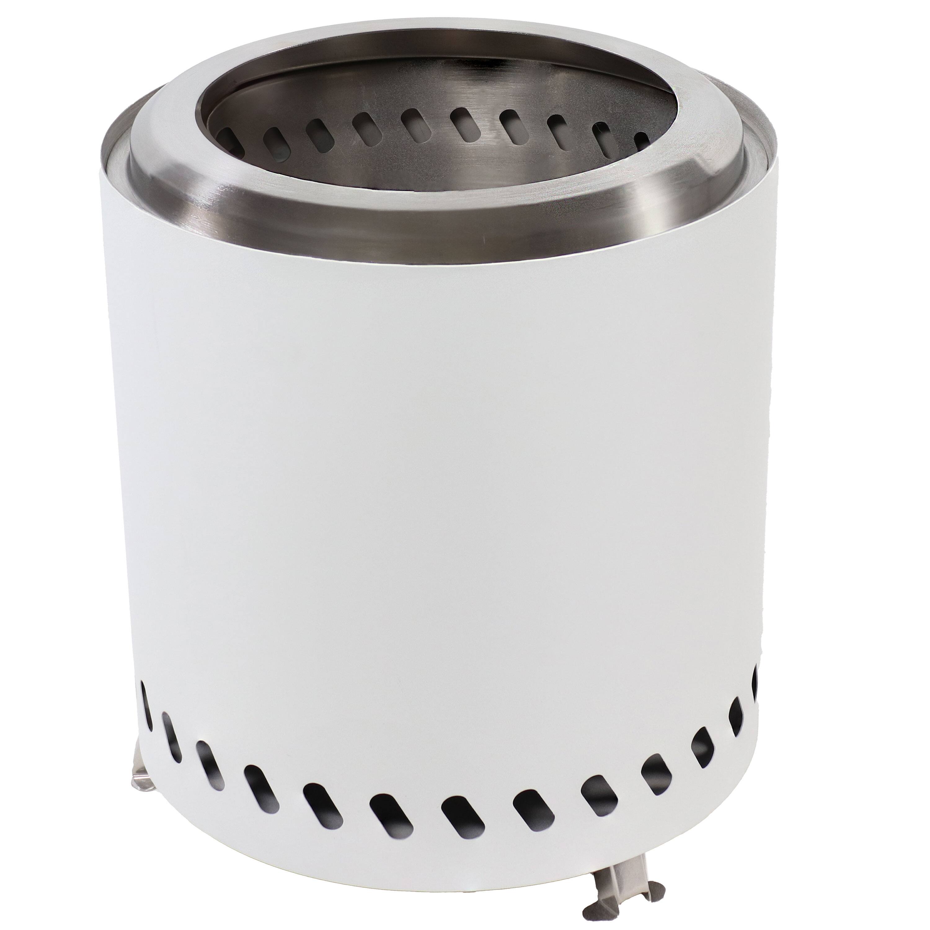 Alt View 7. Sunnydaze - Tabletop Smokeless Fire Pit with Bag and Poker - 9.75 in - White.