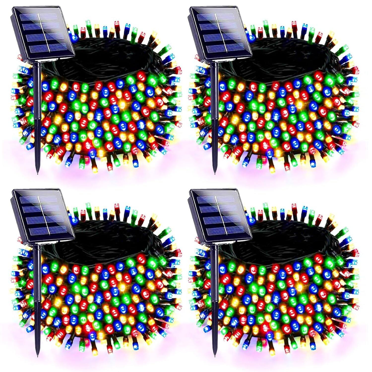 Alt View 1. NICHOLAS KLEIN - Solar Christmas Lights Outdoor Waterproof Super Bright 320 Led String With 8 Lighting Modes Wire - Multicolor 6 PACK.