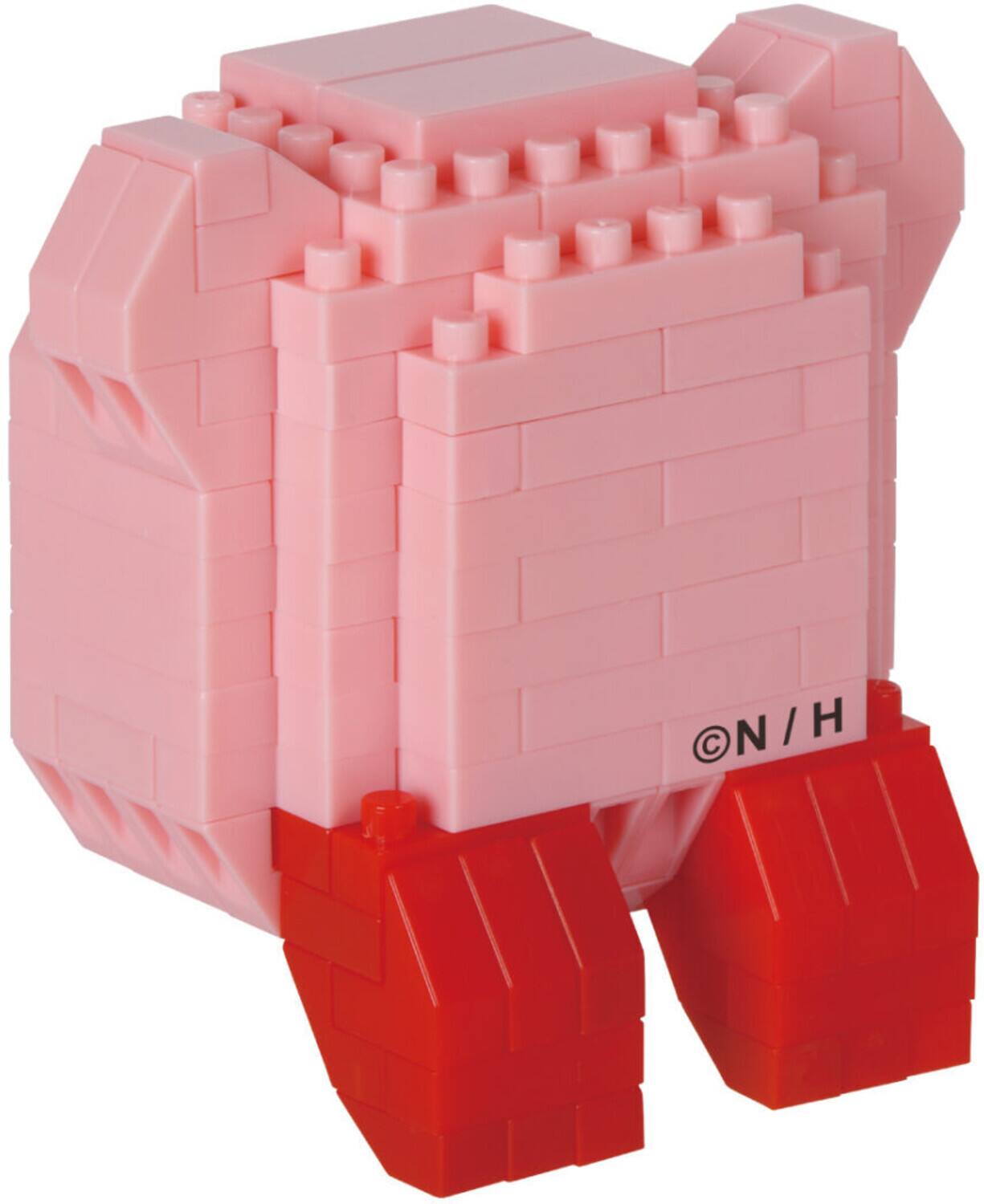 Alt View 1. Bandai - Nanoblock - Kirby - Character Collection - Inhaling Kirby Building Kit   - COLLECTIBLES - Multicolor.