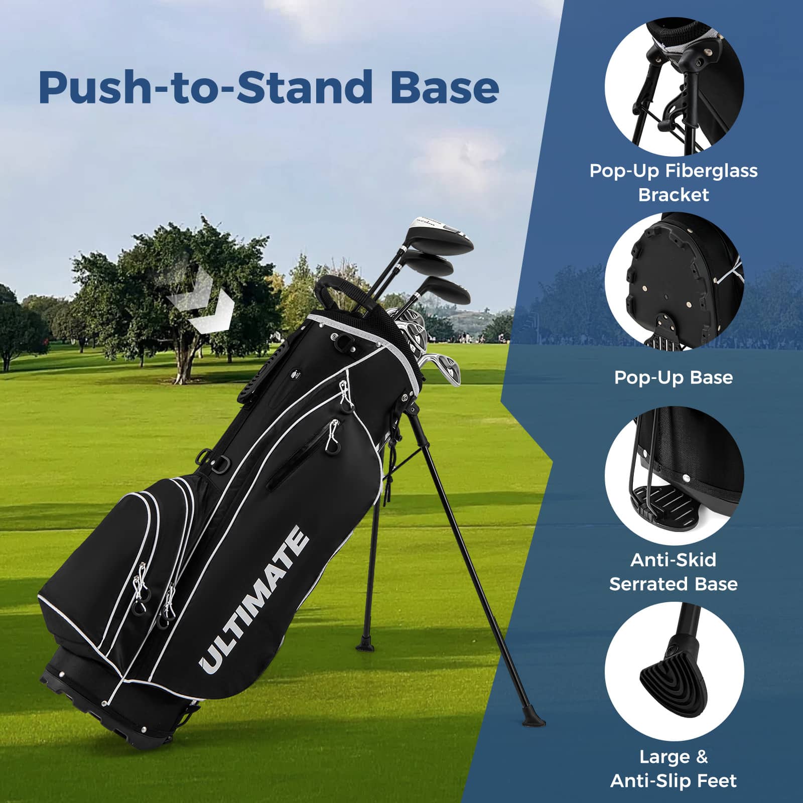 Gymax Men's Left Handed Complete Golf Clubs & Bag Set w/460CC #1