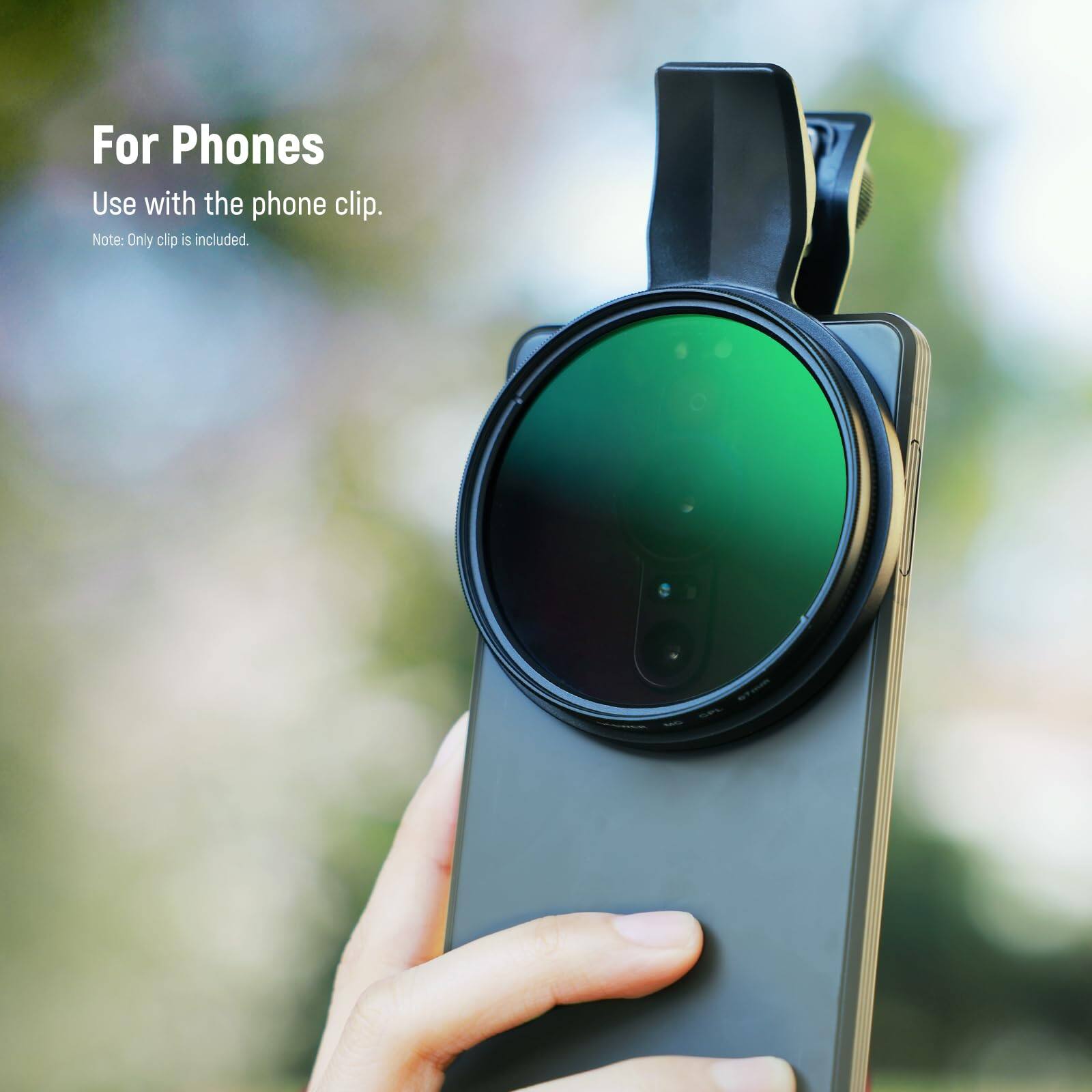 For Phones  
Use with the phone clip.  
Note: Only clip is included.