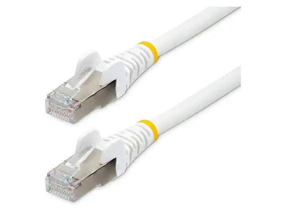 Front. StarTech.com - StarTech 12ft CAT6a Snagless S/FTP Ethernet Cable White NLWH12FCAT6APATCH.