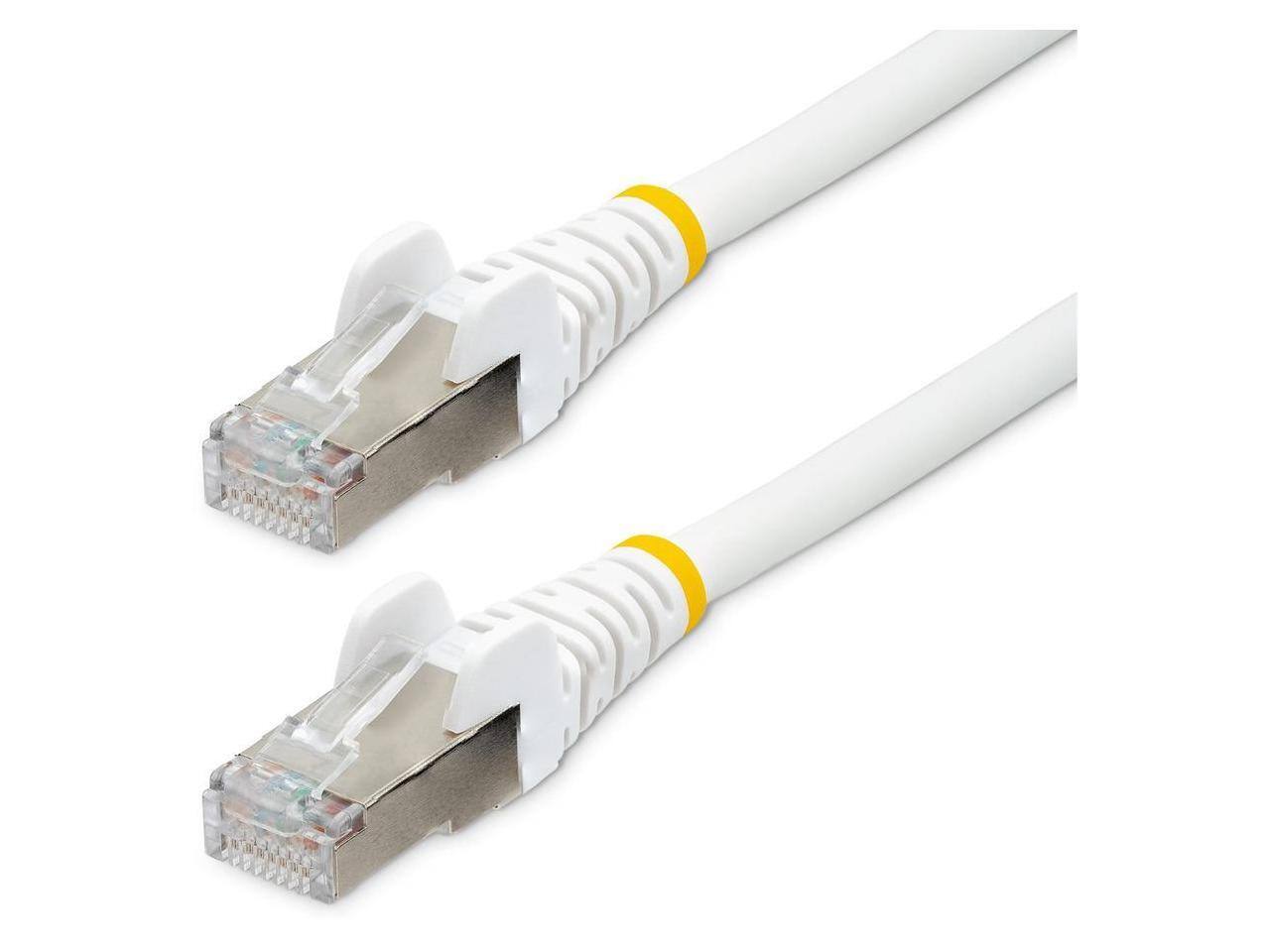 Front. StarTech.com - StarTech 12ft CAT6a Snagless S/FTP Ethernet Cable White NLWH12FCAT6APATCH.