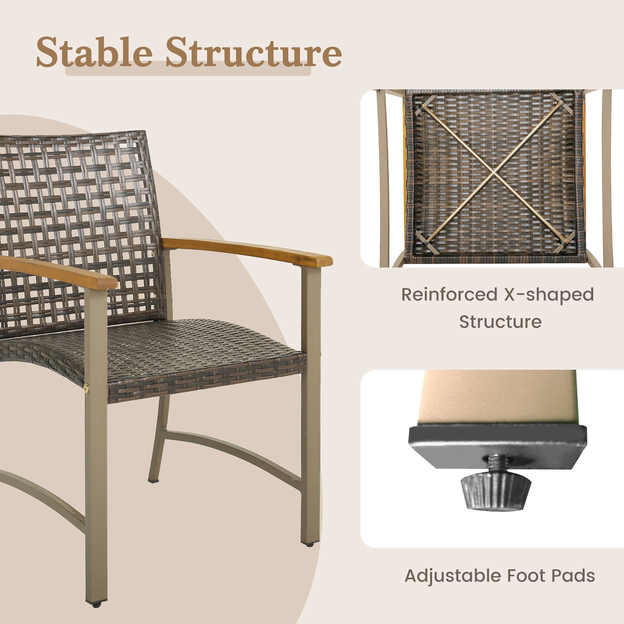 Stable Structure

Reinforced X-shaped Structure

Adjustable Foot Pads