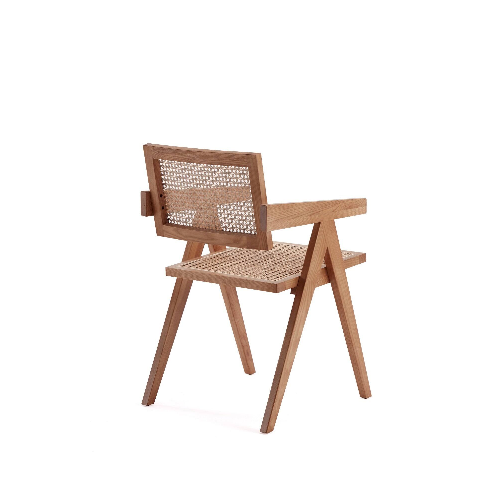 Alt View 2. Manhattan Comfort - Hamlet Industry Chic Wood Dining Chair with Arms - Set of 2 - Natural.