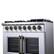 Alt View 2. Forno Appliances - 36 in. Wide 6 Burner Capriasca 5.36 Cu. Ft. Dual Fuel Freestanding Range with French Door Design - White.
