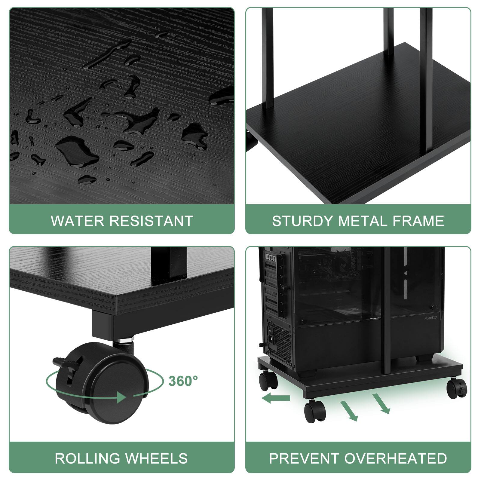 - WATER RESISTANT
- STURDY METAL FRAME
- ROLLING WHEELS
- PREVENT OVERHEATED