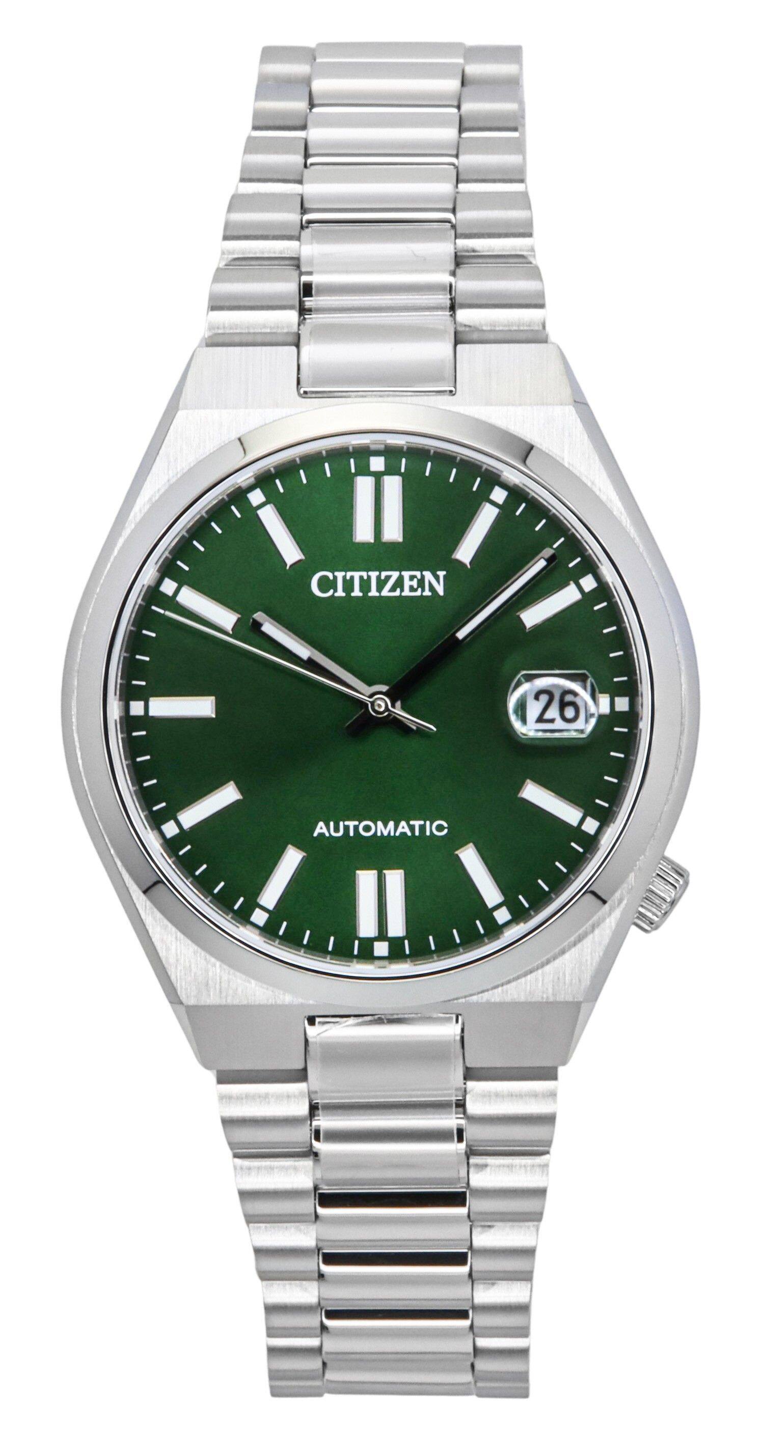 Citizen - Tsuyosa Stainless Steel Green Dial Automatic NJ0200-50X Unisex Watch - Silver