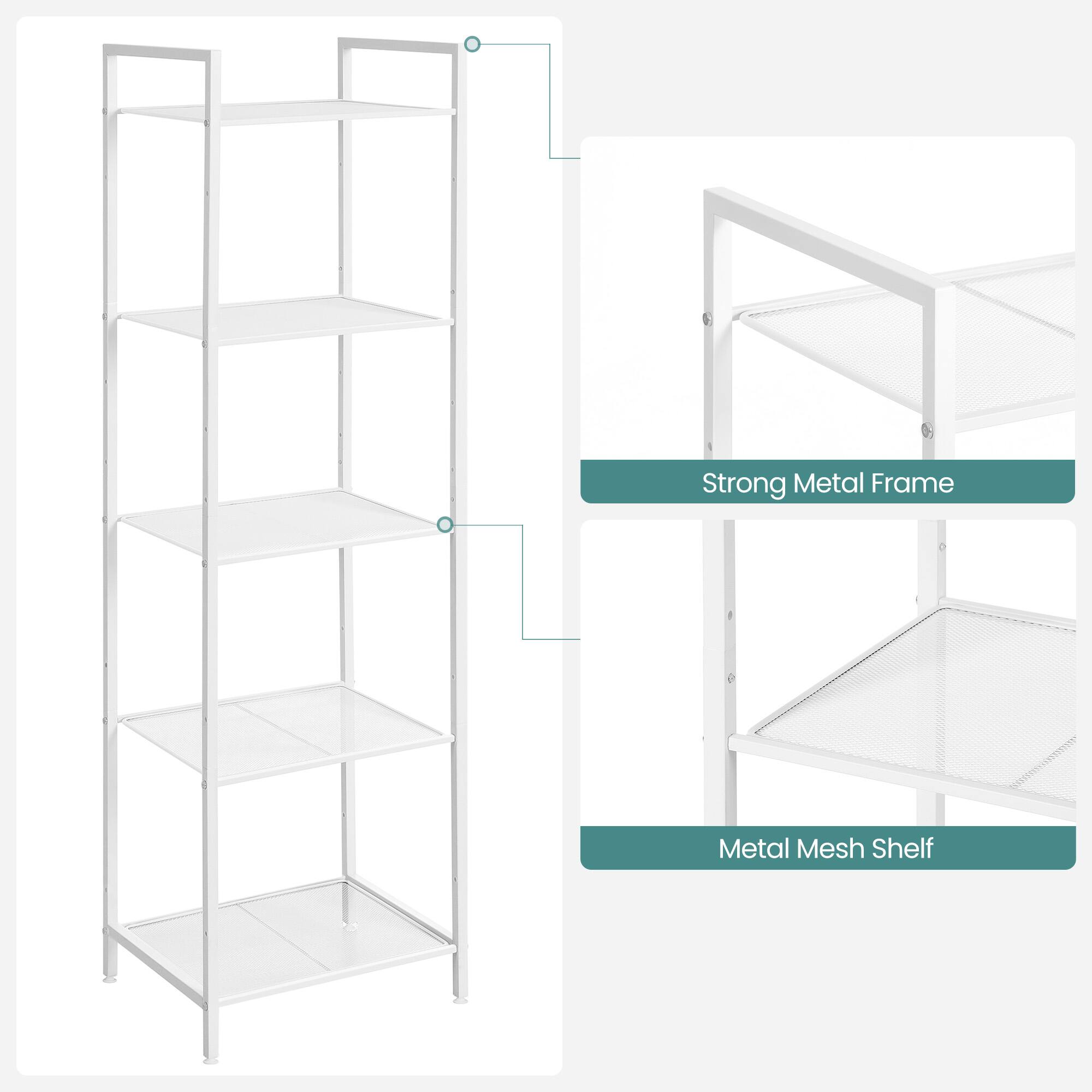Strong Metal Frame  
Metal Mesh Shelf