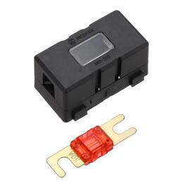 Unique Bargains - 200A 125V ANL Fuse Holder Kit, 50A Fuse Inline Block Box for Automotive Marine Audio Video System - Red