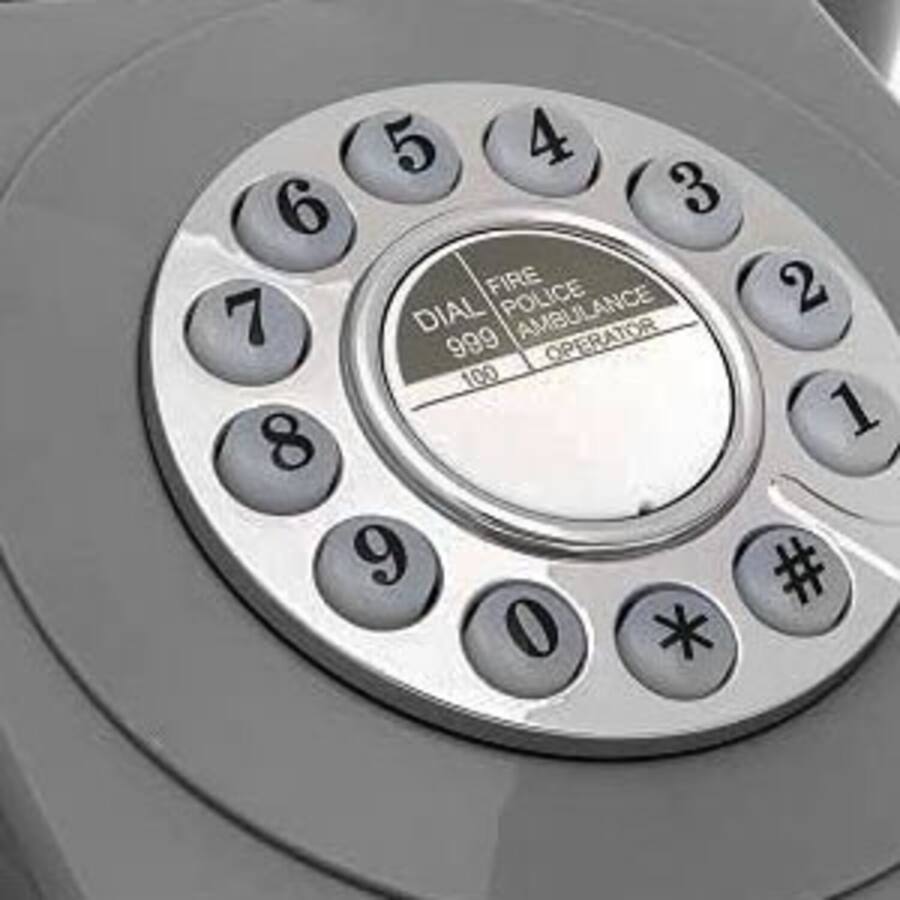 Button Pone PopMarket GPO Retro GPO746DPBGY 746 Desktop Push Button Telephone Grey ...