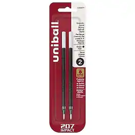 uni-ball - Impact Gel-Ink Pen Refill, Bold Tip, 2/Pack - Black Ink