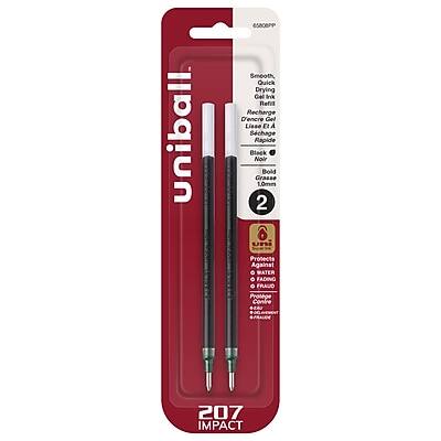 uni-ball - Impact Gel-Ink Pen Refill, Bold Tip, 2/Pack - Black Ink