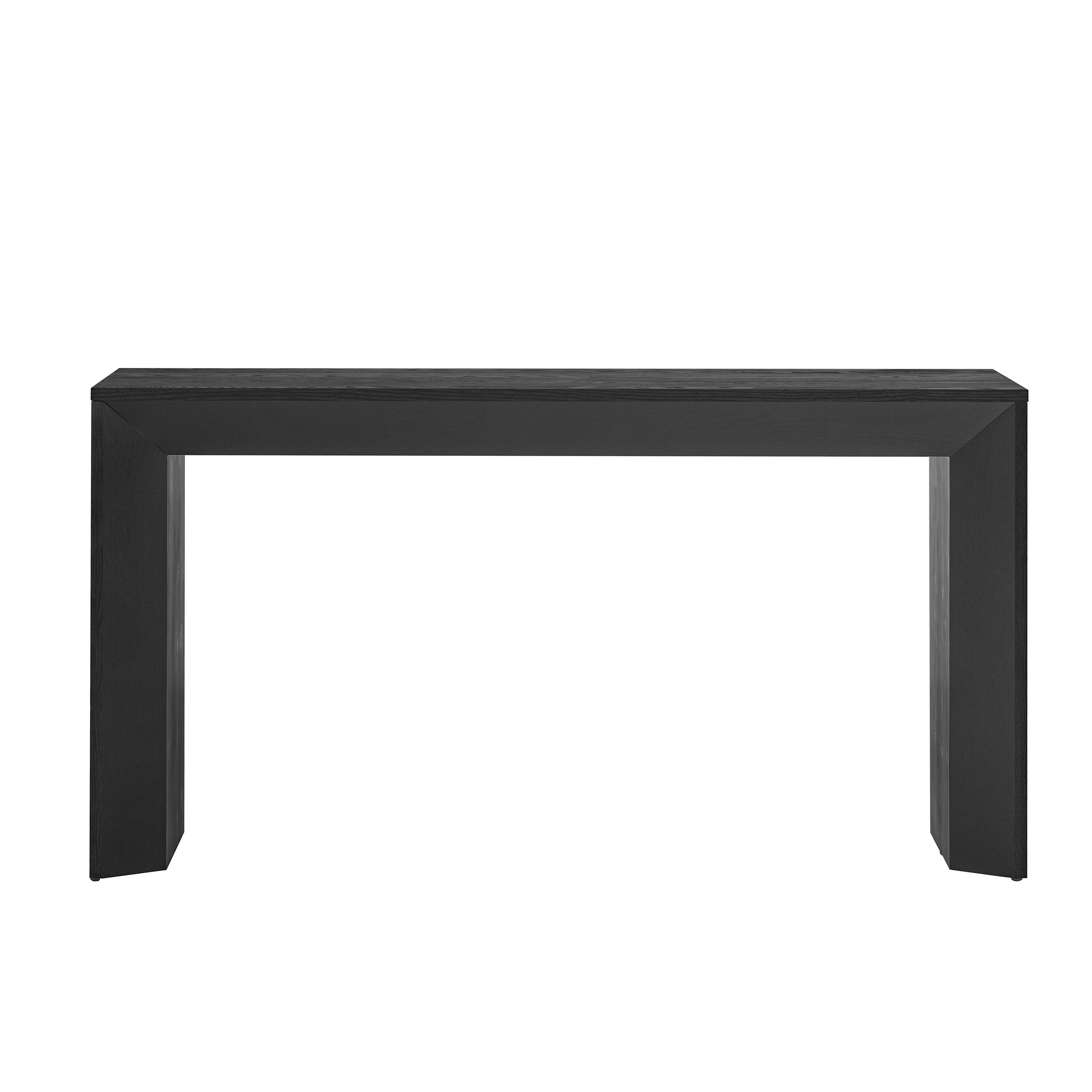 Alt View 2. TinyHomie - Mirod Elegant Console Table Fireplace Design Wood Veneer Top.