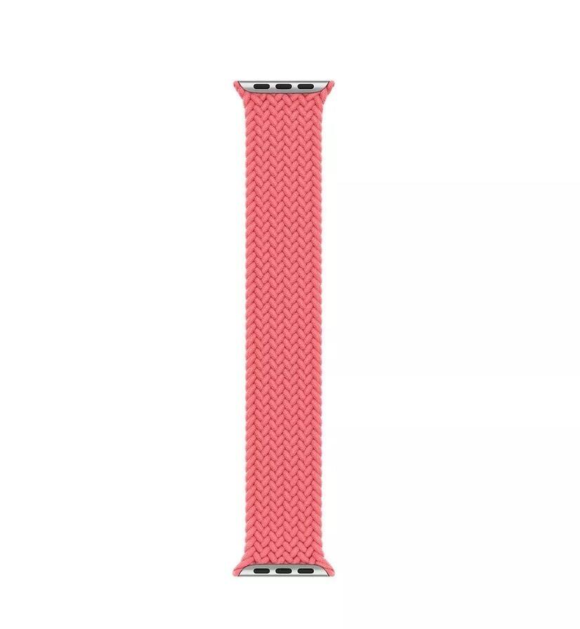 Alt View 2. Apple - APPLE WATCH BRAIDED SOLO LOOP 44MM - SIZE 7 - PINK PUNCH - Pink Punch.