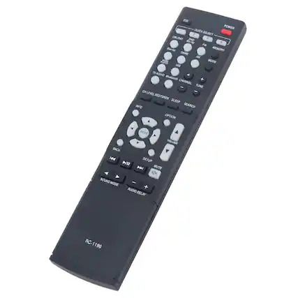 EGO POWER 1 QUICK SELECT QUICK 2 CBL/SAT CBL 5 DVD Blu-ray GAME FM MEMORY AM MODE USB TV AUDIO Bluetooth CHANNEL TUNE CH LEVEL RESTORER SLEEP INFO SEARCH OPTION ENTER VOLUME BACK 144 SETUP MUTE SOUND MODE AUDIO DELAY RC-1196