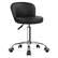 Front. KKTONER - KKTONER Rolling Vanity Chair with Backrest Height Adjustable Office Chair PU Leather Swivel Drafting Stool with Wheels - Black.
