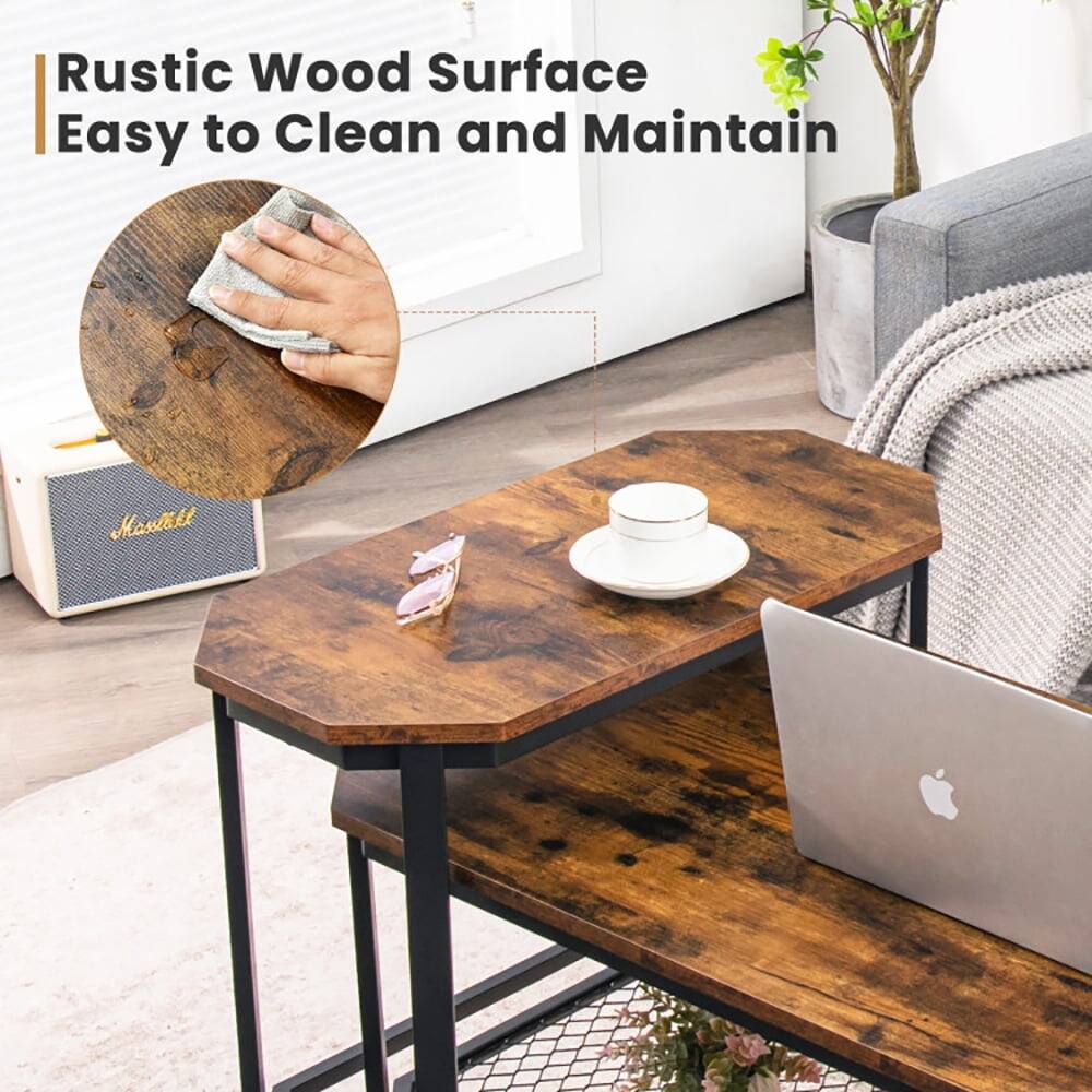 Rustic Wood Surface  
Easy to Clean and Maintain