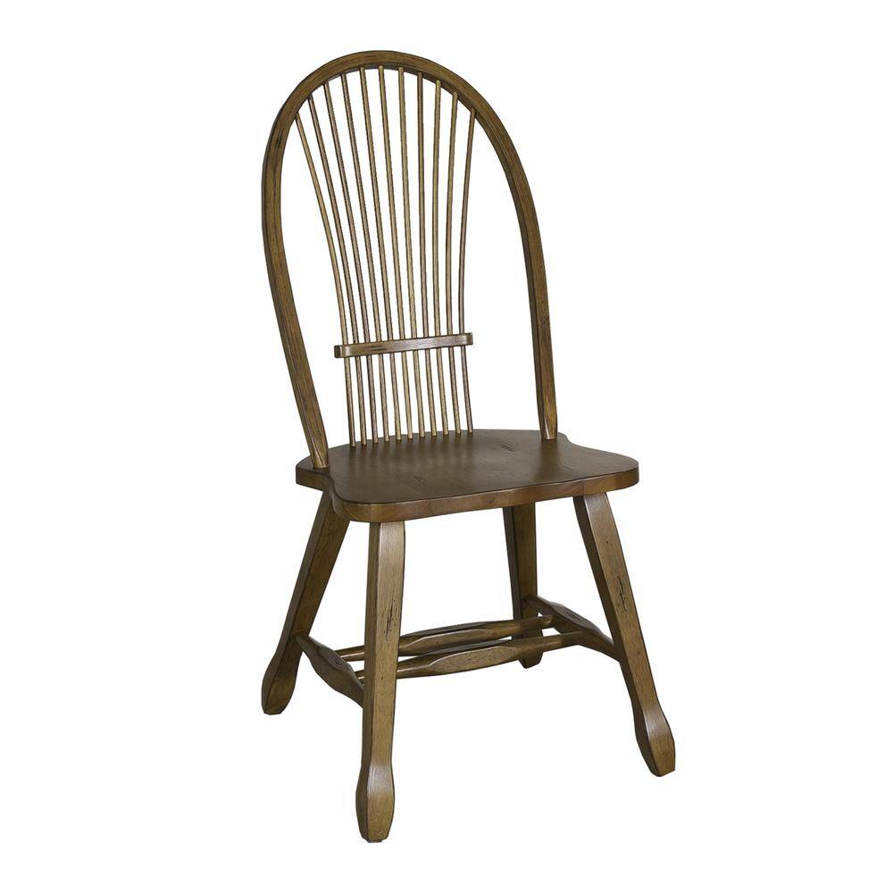 Alt View 1. Liberty Furniture Industries - Treasures Sheaf Back Side Chair - Oak in Rustic Oak - Brown.