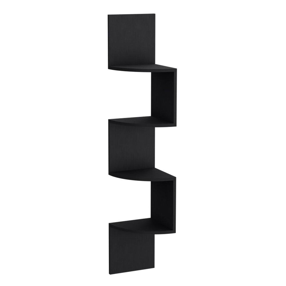 Alt View 3. Treevol Furniture - Shelf Crestone, Living Room, Black - Black.