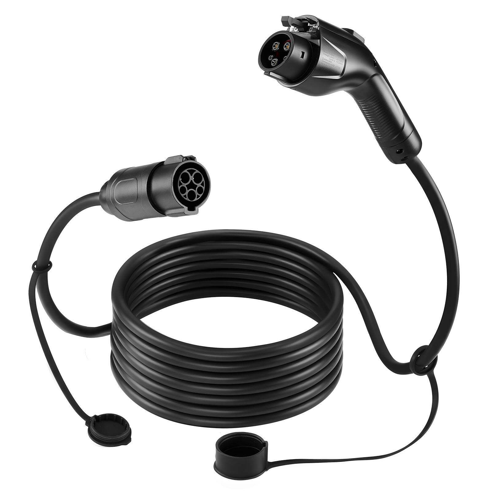 Alt View 5. VEVOR - EV Charger Extension Cable, 40Amp 40 ft J1772 Extension Cord Compatible with 120V-240V SAE J1772 Electric Vehicle - Black.