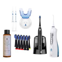 Pursonic - Ultimate Oral Care Bundle – Smart Electric Toothbrush, Oral Irrigator, LED Whitening, and Ayurvedic Oil - Multicolor