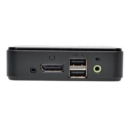 Tripp Lite - 2-Port DisplayPort 1.2 KVM Switch w/Audio, Cables and USB Peripheral Sharing - Black