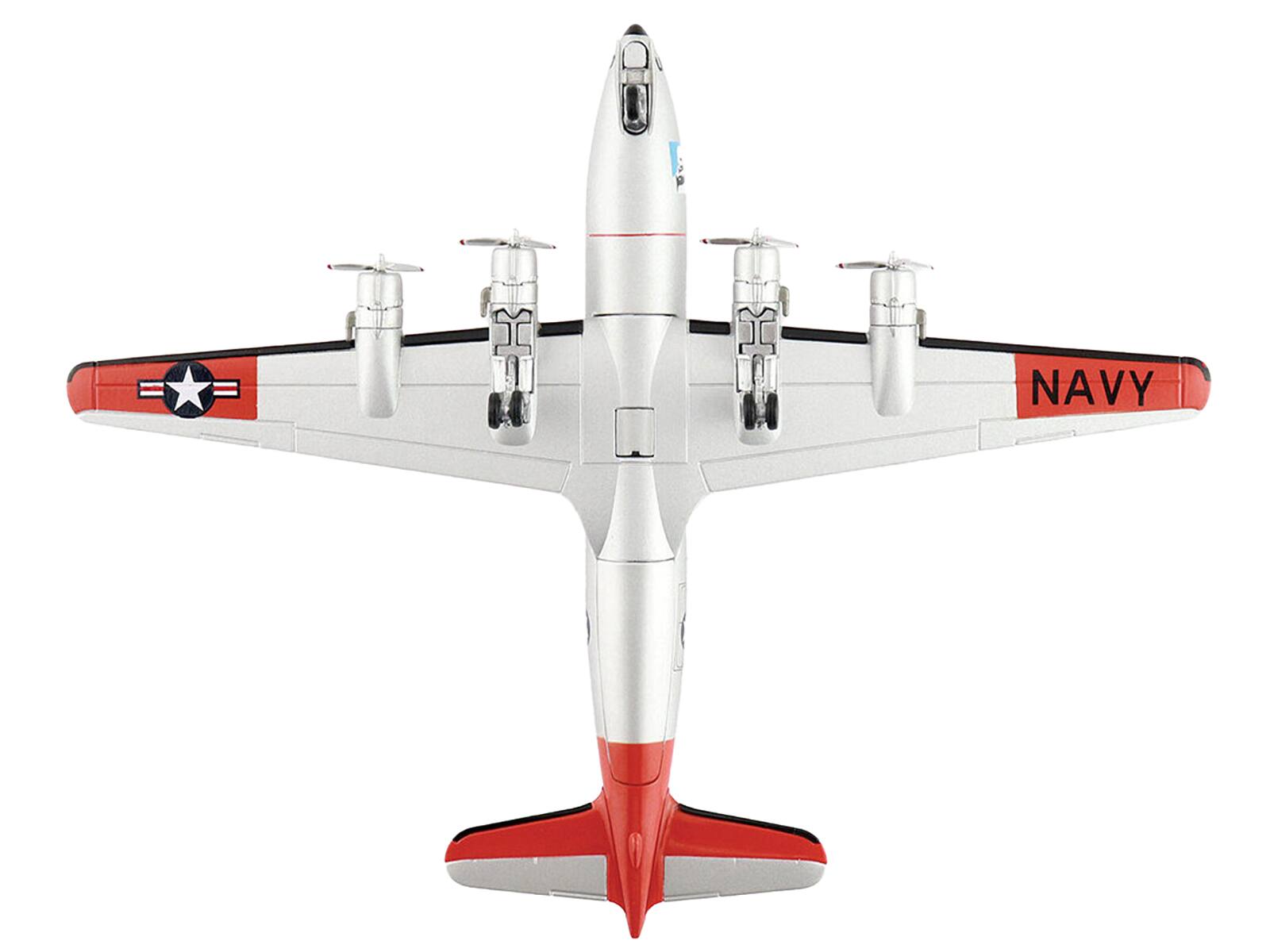 Back. Hobby Master - Douglas R5D-3 Skymaster Transport Aircraft "Operation Deep Freeze" (1950s) United States Navy "Airliner Series" 1/200 - Multicolor.