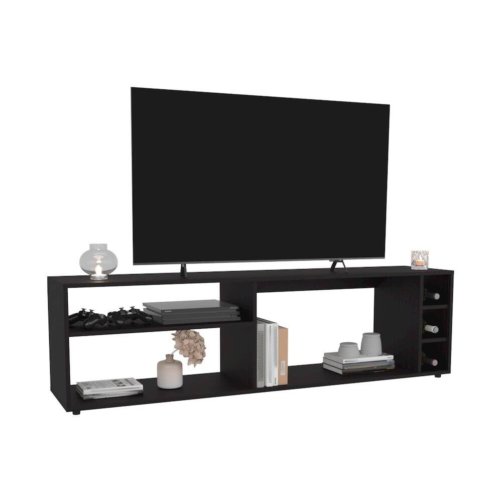 Alt View 1. TuHome - Suxta TV Stand Black MDF - Black.